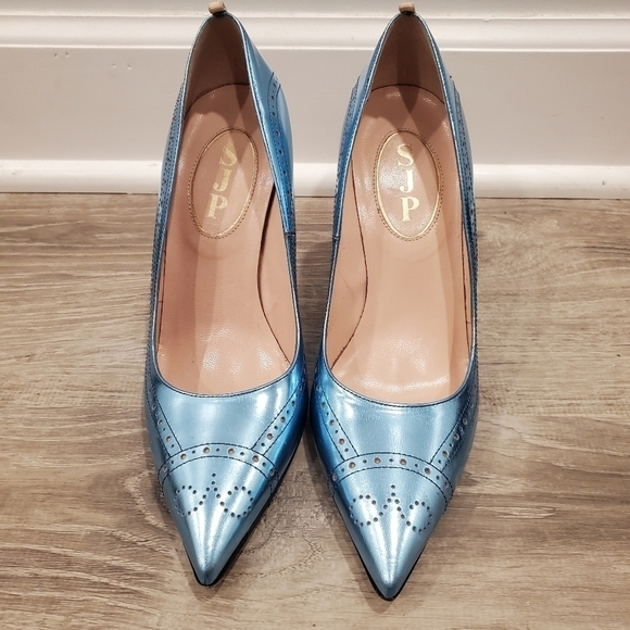 SJP by Sarah Jessica Parker Metallic Blue Pumps - Picture 2 of 8